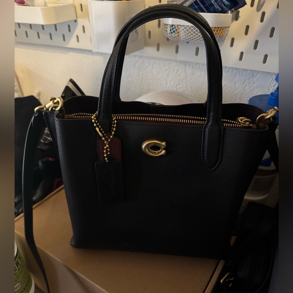 Coach Black willow 24 Leather handbag